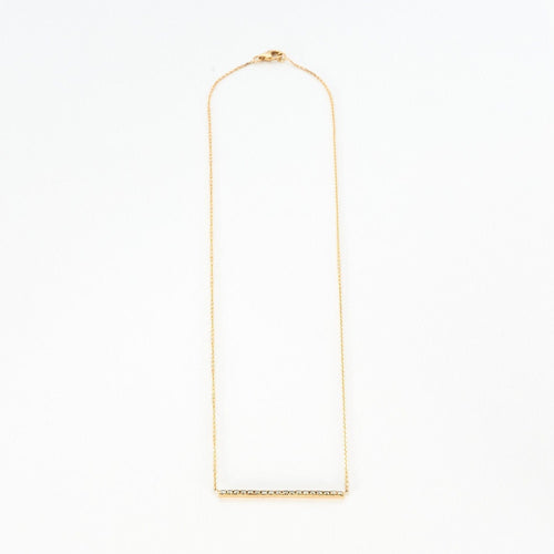 Collier Collier or jaune serti d’une barrette de diamants naturels 58 Facettes