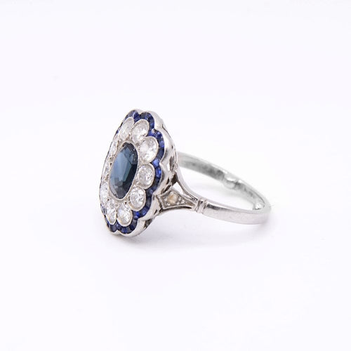 Bague ART Déco saphir “Cérulea”