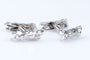 Boutons de manchette Boutons de manchette diamant en or blanc 18 carats 58 Facettes BM-77-90