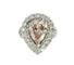 Bague 54 Bague or blanc sertie d'un diamant rose poire de 1,65 carat 58 Facettes