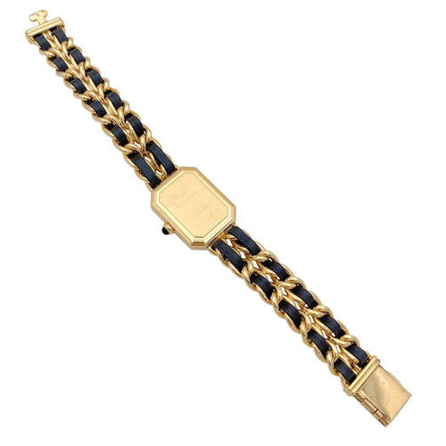 Montre Montre Chanel, "Première", plaqué or, cuir. 58 Facettes 35027