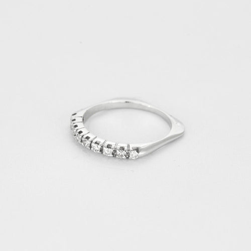 Bague 53.5 Alliance Or Blanc Diamants 58 Facettes LP1225/11