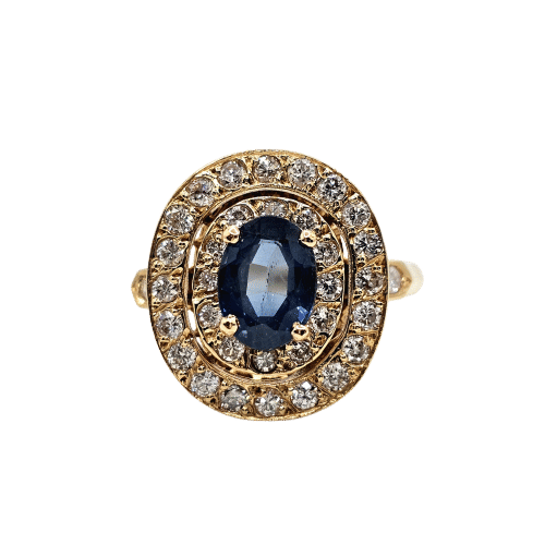 Bague 51 Bague or rose, Saphir, Diamants 58 Facettes 528