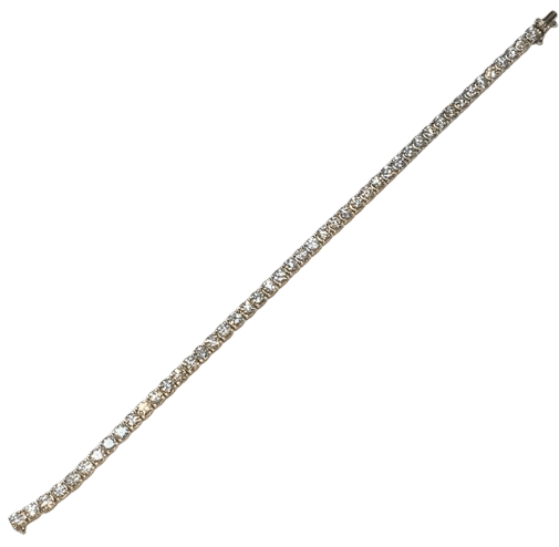 Bracelet bracelet tennis rivière de diamants ned or blanc 58 Facettes