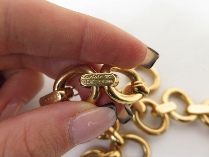 Collier vintage collier CARTIER baignoire ras du cou en or jaune 18k 135gr 58 Facettes 270007