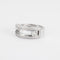 Bague 52.5 Bague en or blanc, diamant mobile 58 Facettes