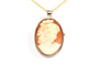 Pendentif Pendentif - Broche années 70 or jaune, camée coquillage 58 Facettes B463