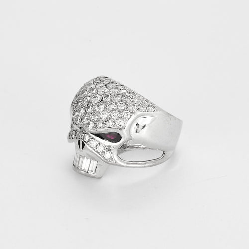 Bague DE GRALIE- INSOUMISE or blanc, diamants, rubis