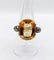 Bague 56.5 Ancienne bague or jaune et argent, citrine, diamants taille ancienne (circa 1880) 58 Facettes A05831
