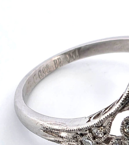 Bague 52 Bague - Bague en or blanc 18 carats sertie de diamants 58 Facettes