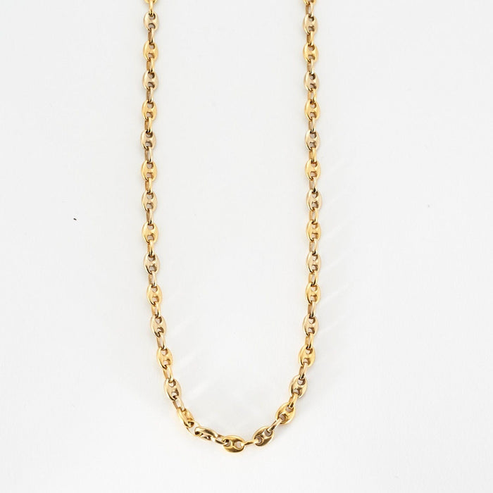 Collier Chaine Grains de café bicolore en or 18K 58 Facettes