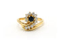 Bague 54 Bague contemporaine or jaune, saphir, diamants (+-0.48ct) 58 Facettes B641