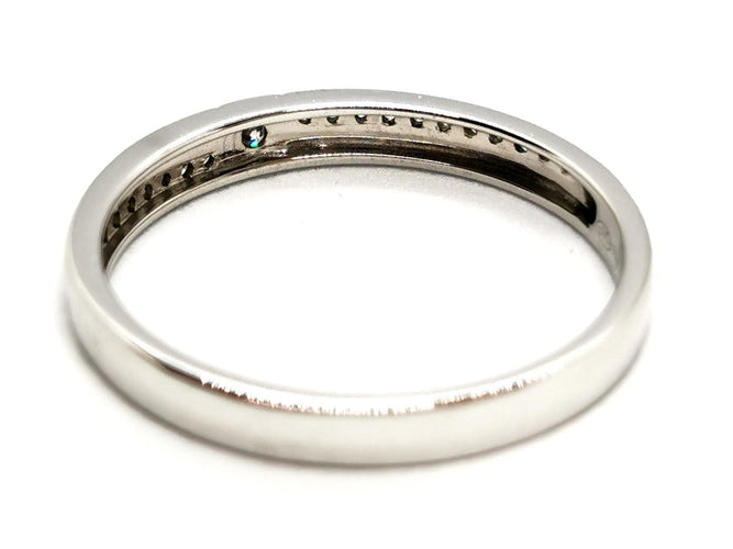 54 Bague Demi alliance Or blanc Diamant 58 Facettes 1650248CN