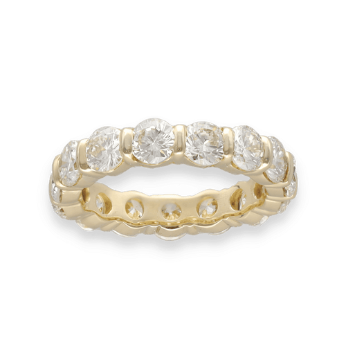 Bague 50 Alliance diamants en or jaune 18 Cts - 3,30 Cts - Taille 50 58 Facettes FB09866