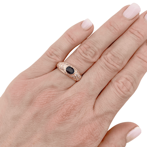 Bague 52 Bague vintage or jaune, diamants, saphir. 58 Facettes 34389