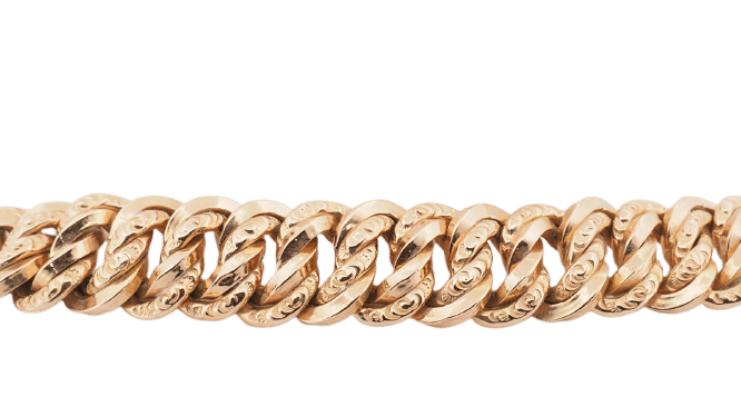 Bracelet Bracelet vintage maille américaine en or rose 58 Facettes 33051