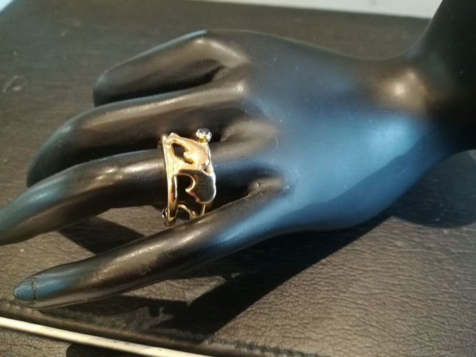 Bague 52 Bague Or Jaune Caplain saint André 58 Facettes