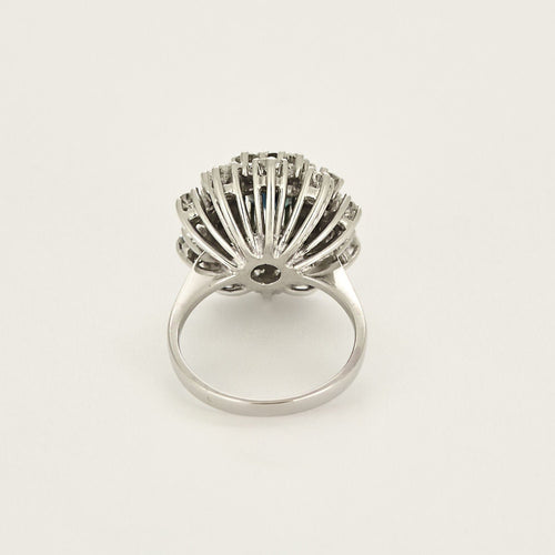 Bague 52,5 Bague or blanc, saphir et diamants 58 Facettes B250347