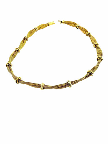 Bracelet Ensemble italien de collier et de bracelet en maille d'or 58 Facettes