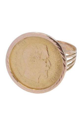 Bague BAGUE PIÈCE 10 FRANCS NAPOLEON III 58 Facettes 088951