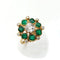 Bague 55 Bague vintage diamant "Hellébore"  diamants, émeraudes, or - début XXè siècle 58 Facettes 226