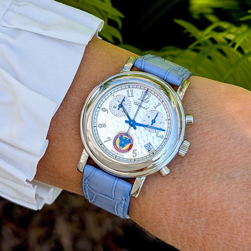 Montre CHOPARD - Eagle Ski Club Gstaad Chronograph watch 8900 Stainless Steel Round Mille Miglia Limited edition of 250 for the Eagle Ski Club Gstaad 58 Facettes