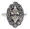 Bague 50 Bague marquise Art Déco or blanc, diamants 58 Facettes A05282