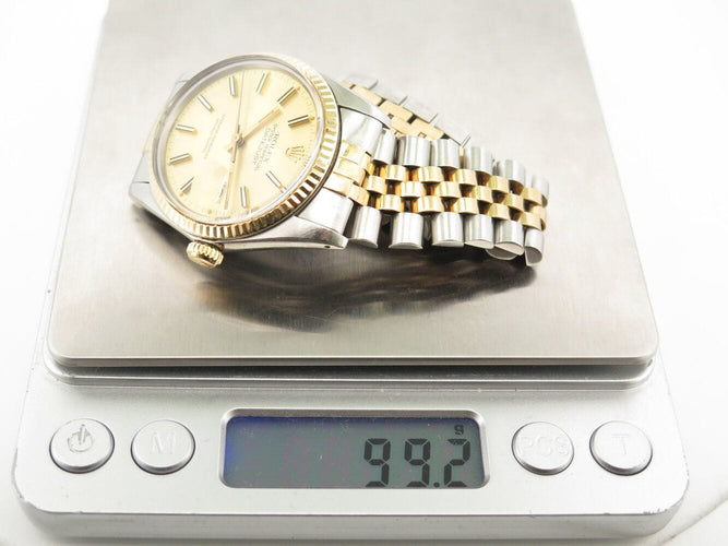 Montre vintage montre ROLEX datejust 16013 36 mm or et acier jubile automatique 58 Facettes 271034