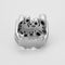 Bague 51 Bague moderniste en or gris et saphir 58 Facettes
