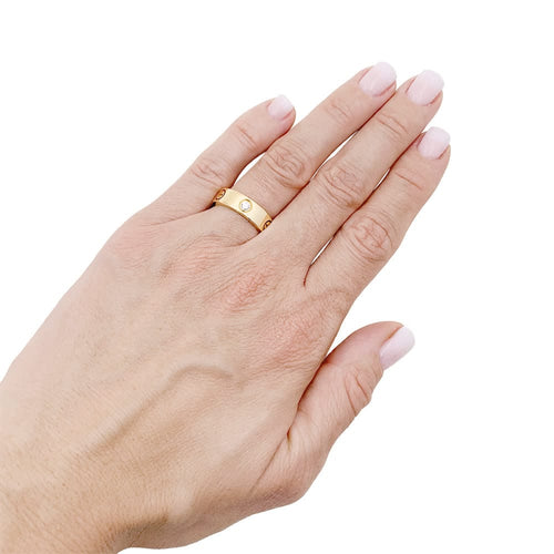 56 Bague Cartier, "Love 3 diamants", or jaune, diamants. 58 Facettes 34301