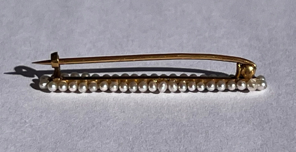 Broche Broche barrette or 18K diamants en perles de culture art deco 58 Facettes