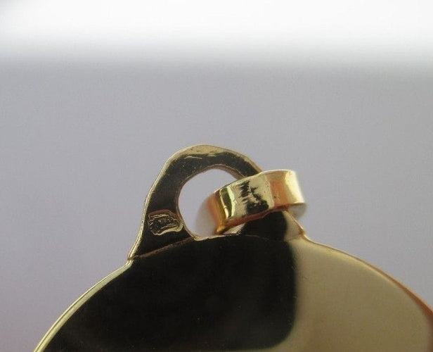 Pendentif Pendentif médaille rond en or jaune à graver 58 Facettes