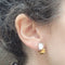 Boucles d'oreilles - Boucles d'oreilles en or jaune et blanc 18 carats