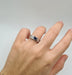 Bague 53 Bague or blanc, saphir et diamants anciens 58 Facettes