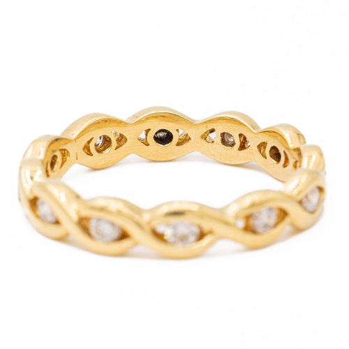 Bague 58 Bague Alliance américaine Or jaune Diamant 58 Facettes 2270805CN