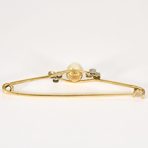 Broche Broche en or jaune, perle baroque et diamants 58 Facettes SQU3599