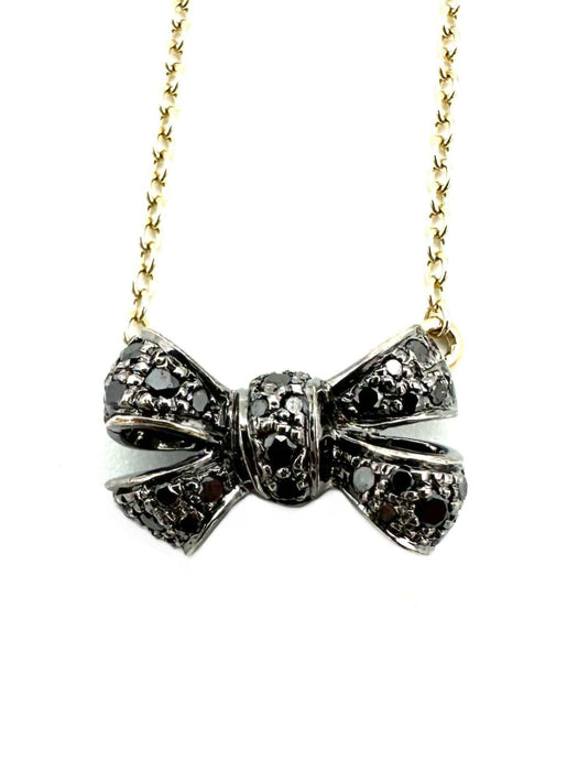 Collier POMELLATO. Collection "Forever", collier 2 ors et diamants noirs 58 Facettes