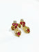 Boucles d'oreilles Paire de boucle d'oreilles or, rubis, diamants 58 Facettes