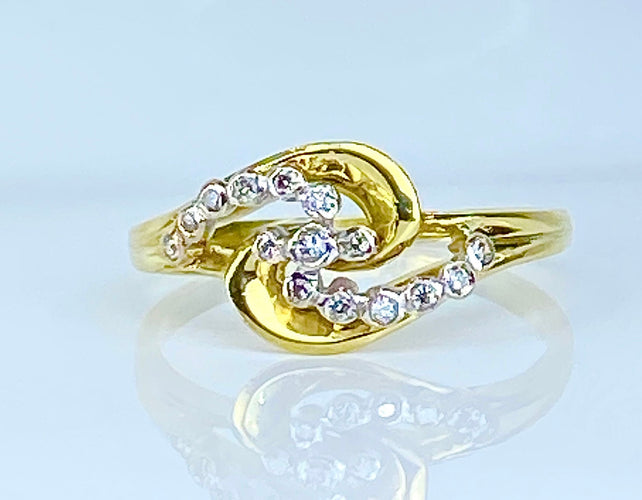 Bague 53 Bague en or et diamants 58 Facettes AB579