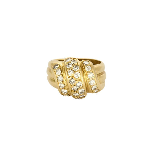 Bague 47 Bague en or jaune 18K 58 Facettes ALE42762