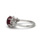 Bague 46 Bague en or blanc, rubis & diamants 58 Facettes 250240R