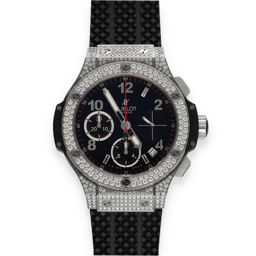 Montre Montre Hublot Big Bang en titane sertie de 312 diamants – Chronographe automatique – Calibre HUB1145 58 Facettes FB10802