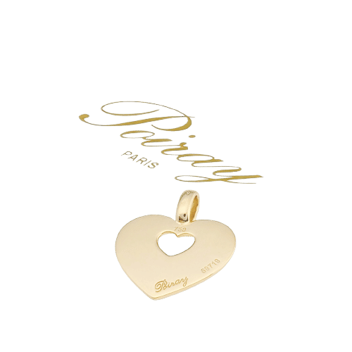 Pendentif Pendentif Poiray « Coeur Secret » en or jaune 18 carats 58 Facettes 32933