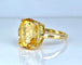 Bague 46.5 Bague en or jaune 18 carats et citrine 58 Facettes AB492