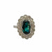 Bague 51 Bague Marguerite en platine, saphir et diamants 58 Facettes b78