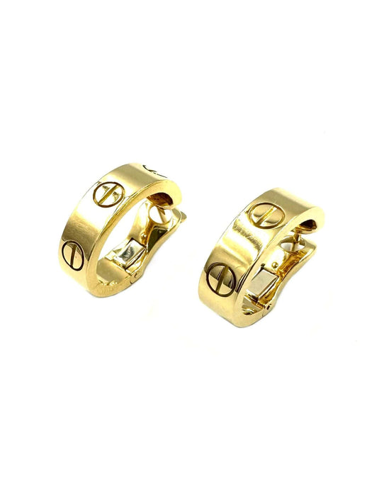 Boucles d'oreilles CARTIER. Collection "LOVE", créoles or jaune 18K 58 Facettes