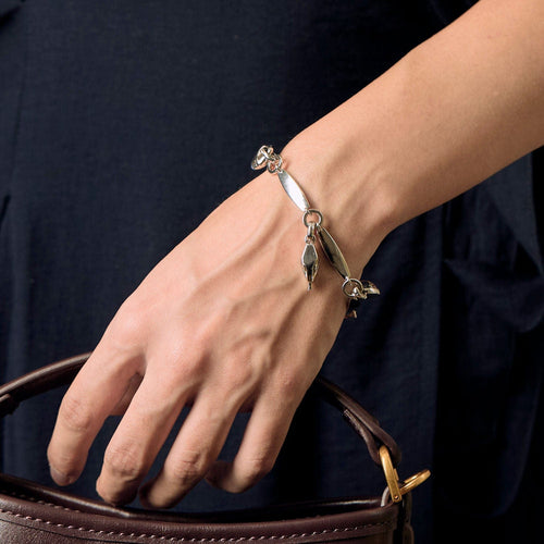 Bracelet BOUCHERON - Bracelet en or blanc, calcédoine et cristal de roche 58 Facettes