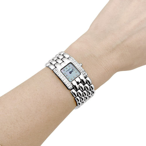 Montre Montre Chaumet modèle "Khésis" en acier, diamants, nacre. 58 Facettes 35157