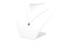 Collier Collier contemporain en or blanc 18 carats serti d'un saphir et de diamants 58 Facettes 21886