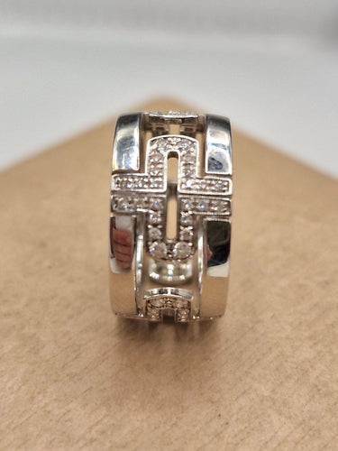 Bvlgari - Bague Parentesi en or blanc 18k et diamants